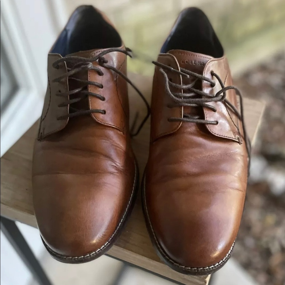 Cole Haan Brown Leather Oxford Dress Shoes